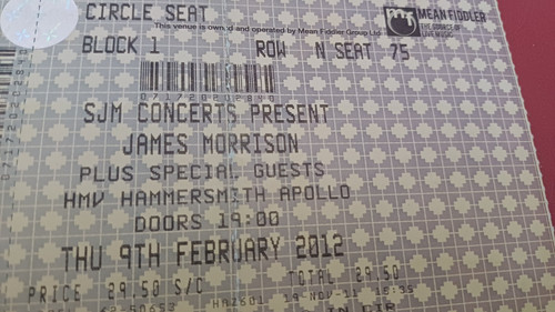 James morrison ticket hmv - james,